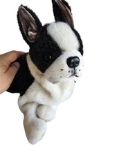 Puppy At Heart, Black And White Boston Terrier Plush Purse