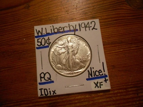1942 Walking Liberty Half Dollar!!! XF+ BEAUTY!!! 90% Silver!!! NICE!!!!!