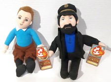 TY Beanie Babies The Adventures of TinTin & Captain Haddock Plush NEW WITH TAGS