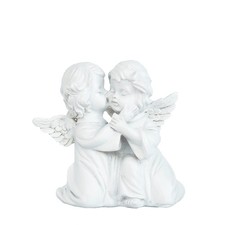 Cherubs Angels Resin Garden Statue Figurine, Adorable Angel Sculpture Memoria...