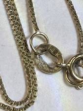 14k Gold Chain Necklace 24 Inch Solid Gold BOX Chain Estate Jewelry 1.70g