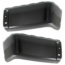 Rear Bumper Caps Primed Steel For Silverado Sierra 1500 2500hd 3500hd 2007-2014