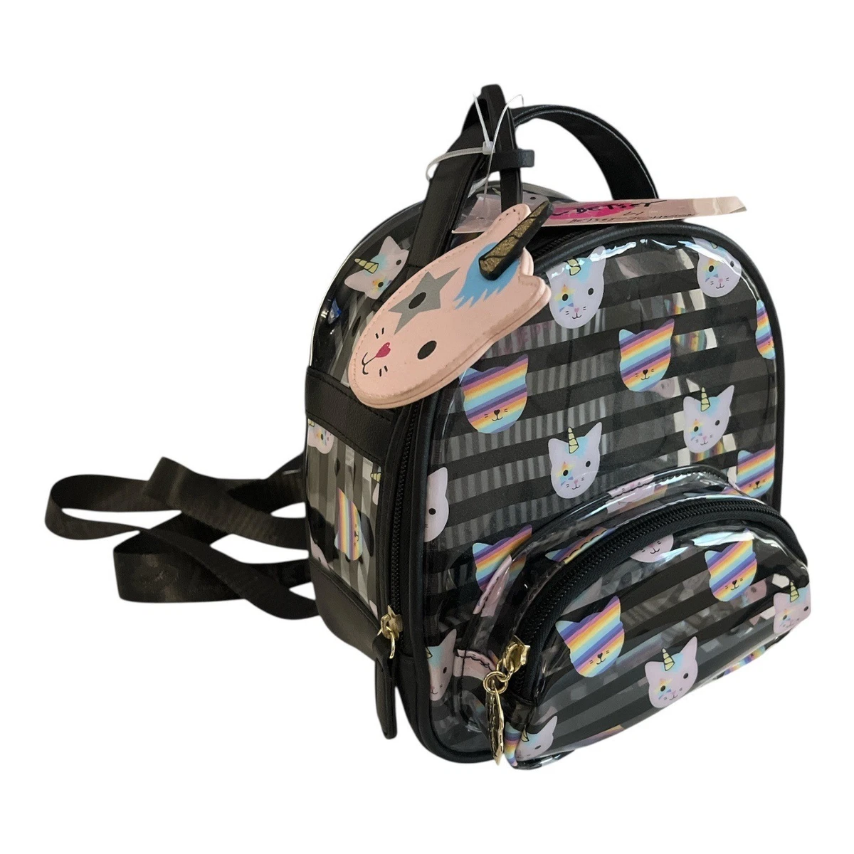 NWT Betsy Johnson med back pack with clutch. Betsey Johnson Mini Backpack Purse #BM21290 Blush with  main image 2