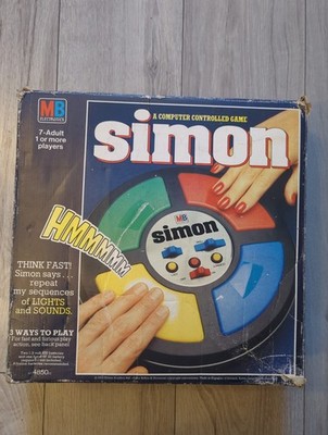 Vintage 1979 Milton Bradley Simon Computer Controlled Game, Boxed, Instructions