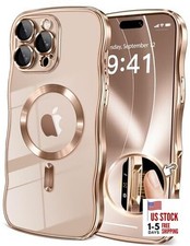 for iPhone 16 Pro Case For iPhone 16 Pro 6.3", 2024 1-Clear/Rose Gold
