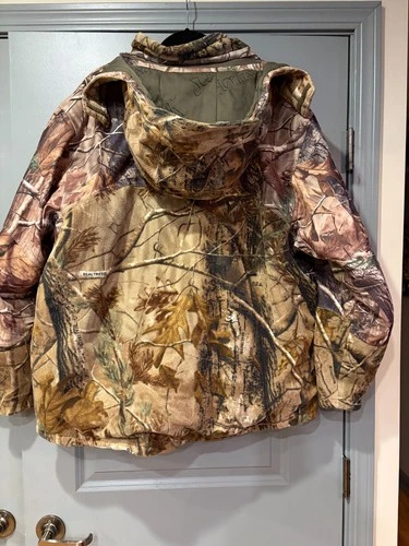 Cabela's Dry Plus Camo Hunting Jacket ScentLok RealTree XL Quilted Coat image 2
