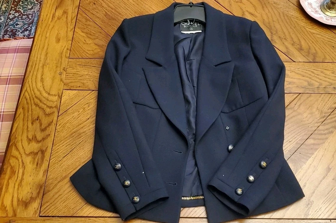 Giacca Chanel Blu Scuro Taglia S