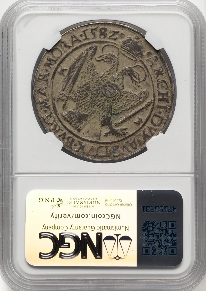 Hungary - 1582 Rudolf II Taler- NGC XF Details - CHOICE 16th CENTURY TALER! - Image 4 of 4
