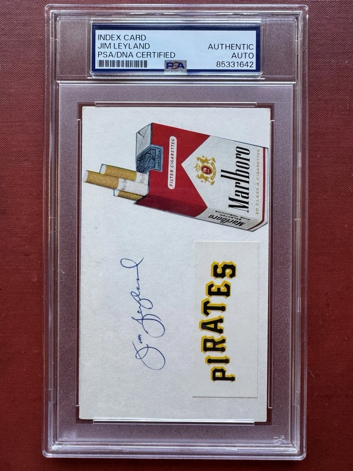 JIM LEYLAND *PSA Certified Autographed index card* 1/1 *HOF* Manager - Image 2 of 3