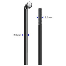 CN Spokes 36x Speichen Nippel schwarz 252 mm