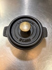 Staub Cast Iron Cocotte 14cm 0.8L Black Round Casserole Dish Pot with Lid