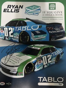 SIGNED 2026 RYAN ELLIS “TABLO GIVE A CHILD A BOOK” #02 NASCAR OREILLY POSTCARD
