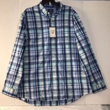 Men's Chaps Button Down Collared Long Sleeve Dress Shirt Extra Large Classic Fit
