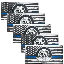 Thin Blue Line Sticker - Code 4 Thin Line Flag Car Decal Police Support Stickers