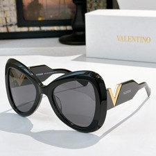 Valentino Sunglasses Cat Eye Oversized - Model: VLS-138A - Size: 55-16-145