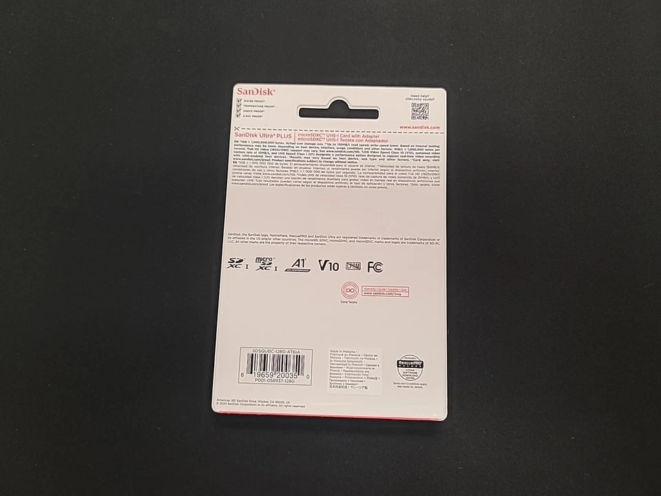 Sandisk Ultra Plus microSDXC UHS-I with Card Adapter 16gb Full HD Video - Image 2 of 2