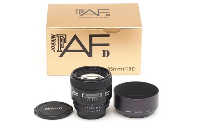 Nikon AF/D 1.8/85mm      Nikkor w. Box