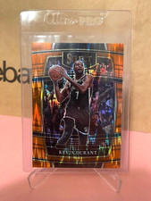 Kevin Durant-2021-22 Panini Select Orange Flash Prizm Card-#50-Nets-NBA-Mint