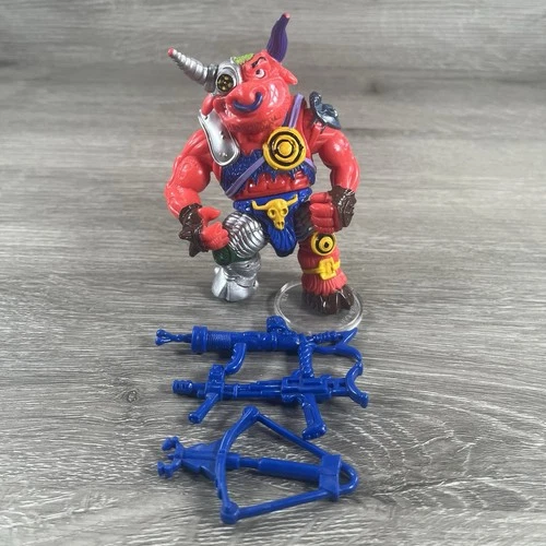 Groundchuck Playmates 1991 Vintage Teenage Mutant Ninja Turtles W/ 3 Weapons