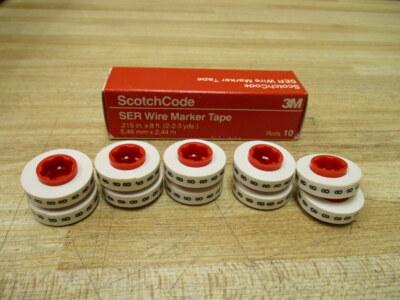 3M SDR-8 Scotch Code SER Wire Marker Tape SDR8 (8) (Pack of 10)