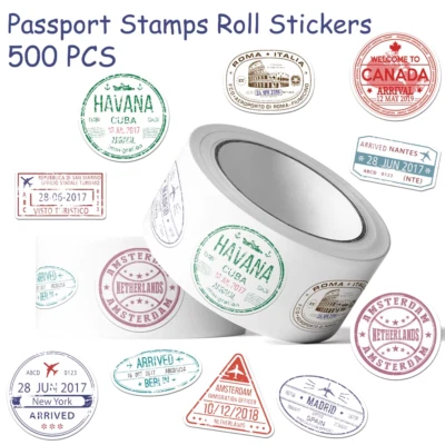 500Stk. Reisepass Aufkleber DIY Cartoon Aufkleber Für Notebook Gepäck Sticker - Bild 1 von 4