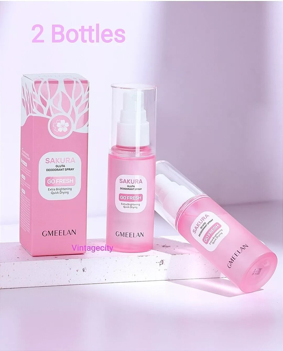 sakura glutathione drip 2PCS GMEELAN Authentic (2027) Sakura Gluta Deodorant Spray 10%  Antiperspirant