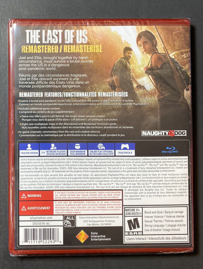 Jogo PS4 The Last Of Us - Remastered, SONY PLAYSTATION