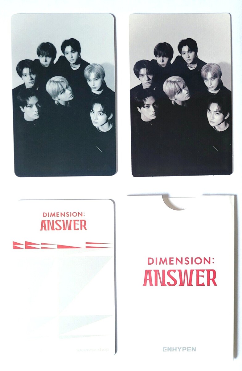 ENHYPEN DIMENSION ANSWER OFFICIAL PREORDER -PHOTOCARD- FRAME