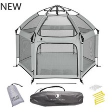 Light Grey POP 'N GO Baby Playpen-ndoor Outdoor Playpen for Babies and Toddlers