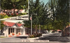 Linen Postcard 101 Motel on U.S. 101 in Ukiah, California