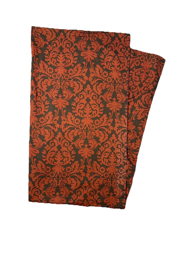2 Waverly Brown Red Curtains Panels Drapes 84" Long Discontinued Print Lined - Picture 3 of 7