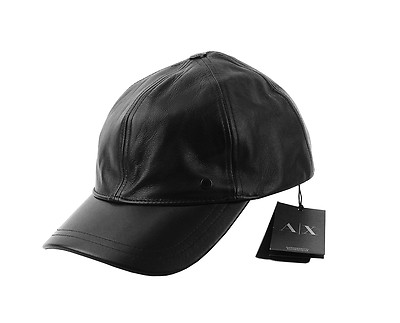 armani leather cap