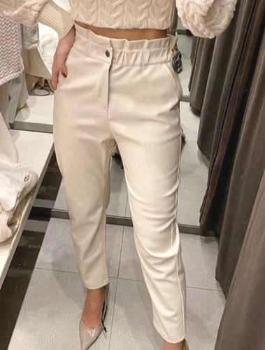 ZARA NWT WOMAN FAUX LEATHER HIGH 