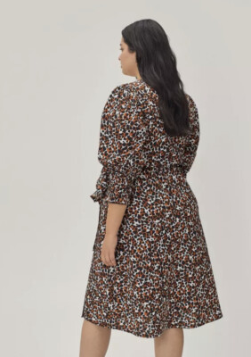 Pink Leopard Leopard Print New Look Curve Wrap Dress Curve