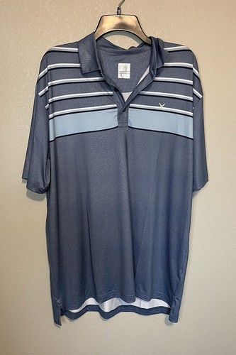 Callaway Opti Dri Men's Moisture Wicking Golf Polo Shirt Size L Blue