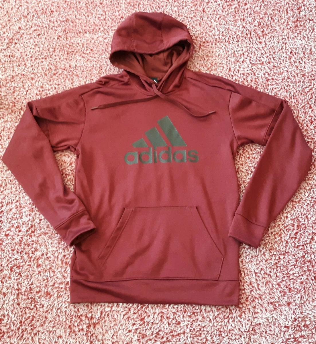 Adidas maroon shop hoodie mens