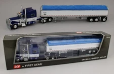 DCP 1:64 *SHUPE TRI-STATE* BLUE Peterbilt 389 70" w/50' Tri-Axle Grain Trailer