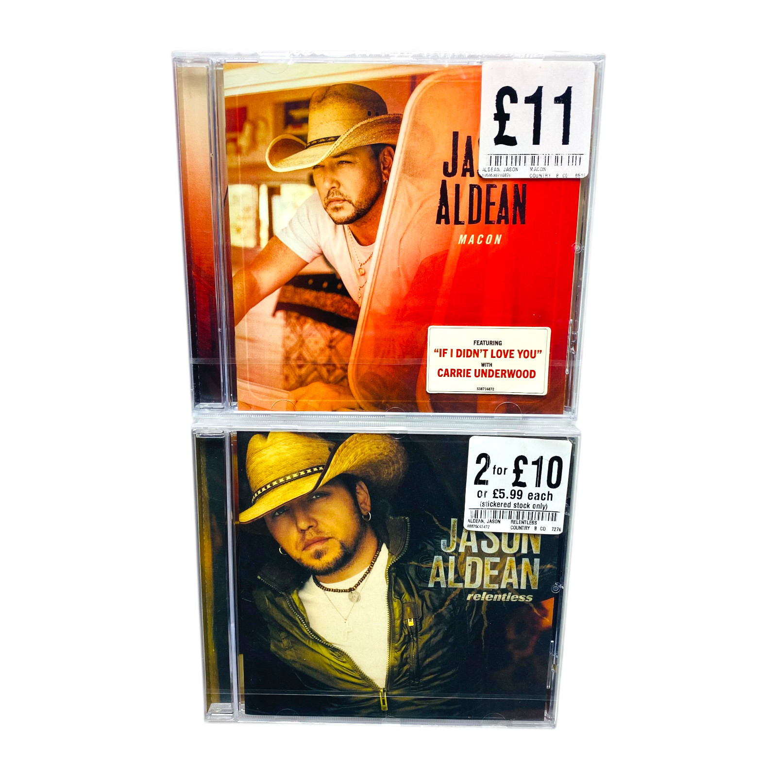 Jason Aldean (2 Album CD Bundle ) Relentless & Macon ( NEW / SEALED)