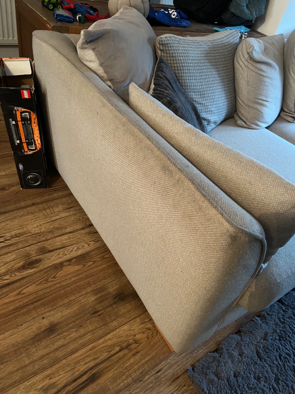 grey corner sofa used pre owned eBay