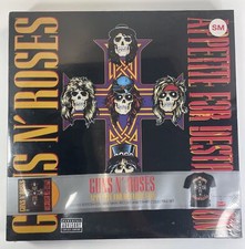 GUNS N ROSES APPETITE FOR DESTRUCTION SEALED YELLOW VINYL LP T SHIRT BOX SET