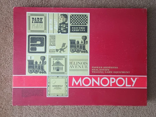 Vintage 1964 Parker Brothers Monopoly #11 Red Box edition