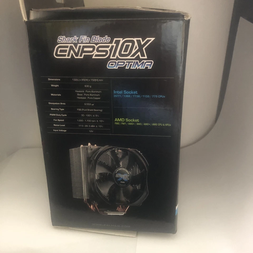 Zalman CNPS10X Optima  CPU Cooler | Intel & AMD Socket 1156/1155/755/FM2/AM3/AM2 - Image 3 of 4
