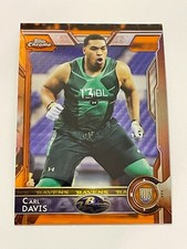 2015 Topps Chrome Football Orange Refractor - Carl Davis RC - Baltimore Ravens