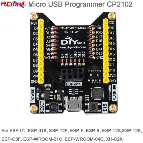 Micro USB ESP8266 Programmer Adapter für ESP-01S 12F C3F XH-C2X WiFi Modul