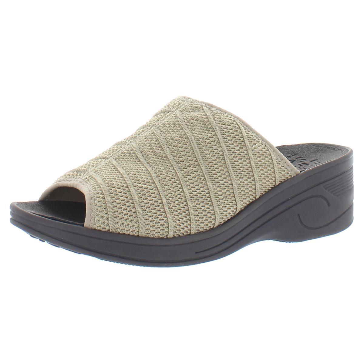 Женские босоножки на танкетке SoLite by Easy Street Airy Tan 8 Medium (B,M) BHFO 7987