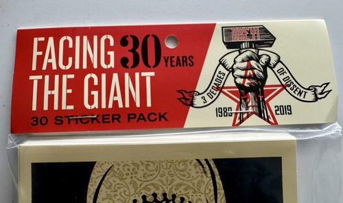 Shepard Fairey “Facing The Giant” 30th Anniversary Sticker Set 2019. Obey Dface. - Picture 4 of 5