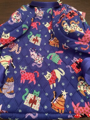 VERA BRADLEY ESSENTIAL COMPACT BACKPACK Catnip Christmas New  display picture 2