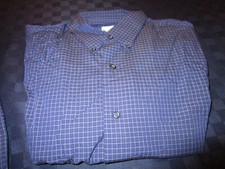 NWT GEOFFREY BEENE REGULAR FIT DRESS SHIRT BLUE PLAID SM 14 14.5 32/33