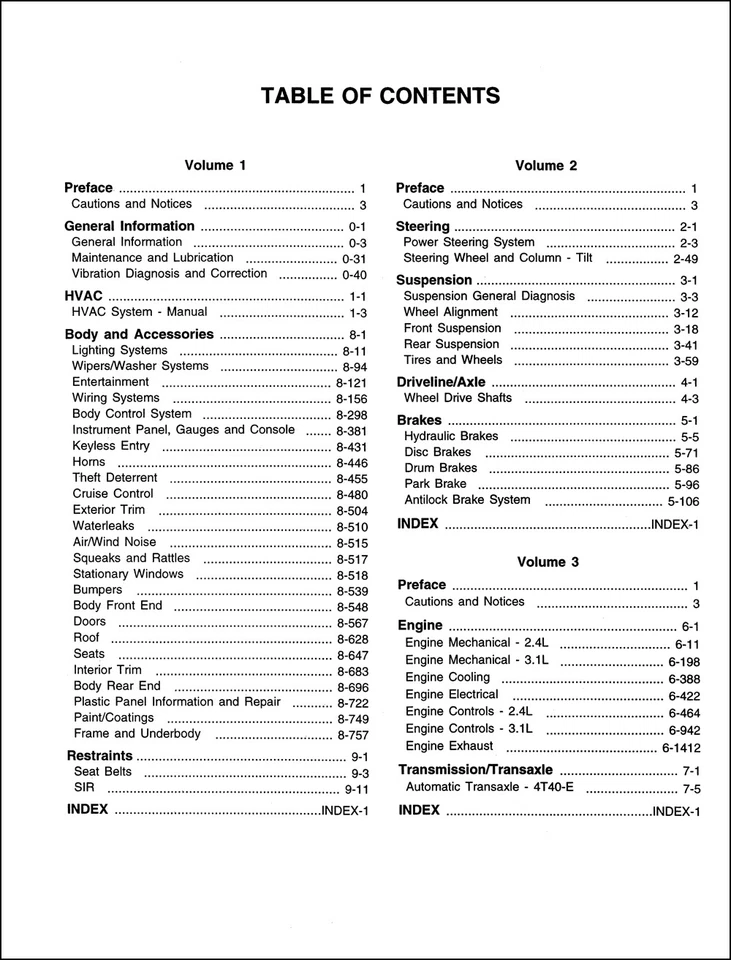 Juego manual Malibu Cutlass Shop 1998 segunda edición Chevrolet Oldsmobile Service Foto 2 de 2