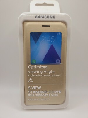 Samsung S-View Standing Cover Case for Samsung Galaxy A5 (2017) - Black Or Gold